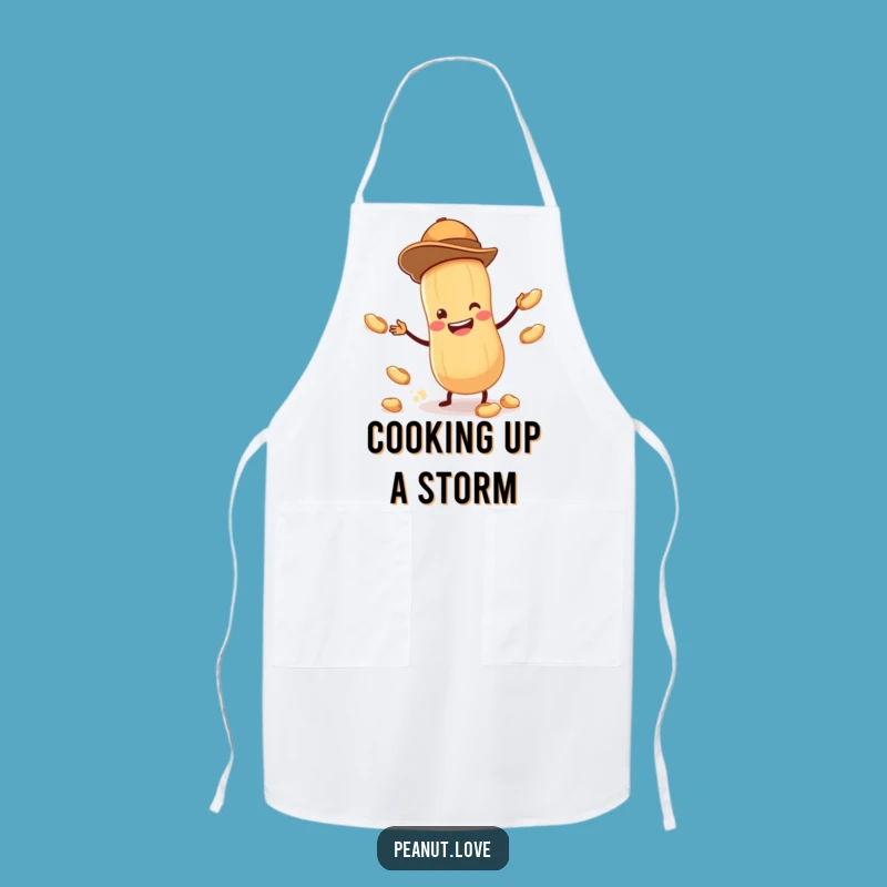 Funny Peanut Juggler Apron: Tiny Peanut Chef, Kitchen Fun, Perfect Funny Gift