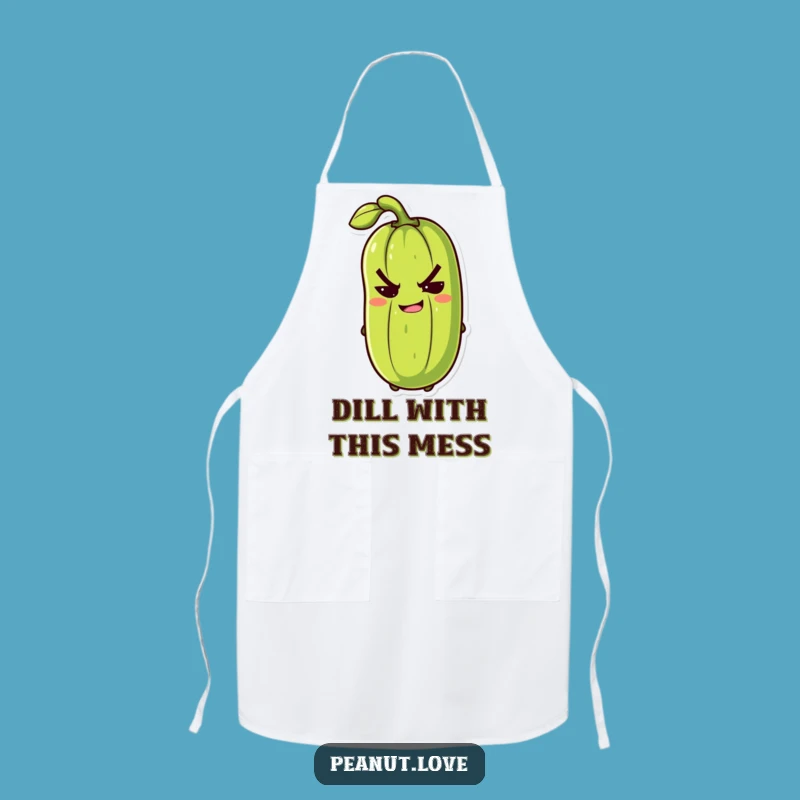 Funny Winking Pickle Apron: Cook with a Sly Smile