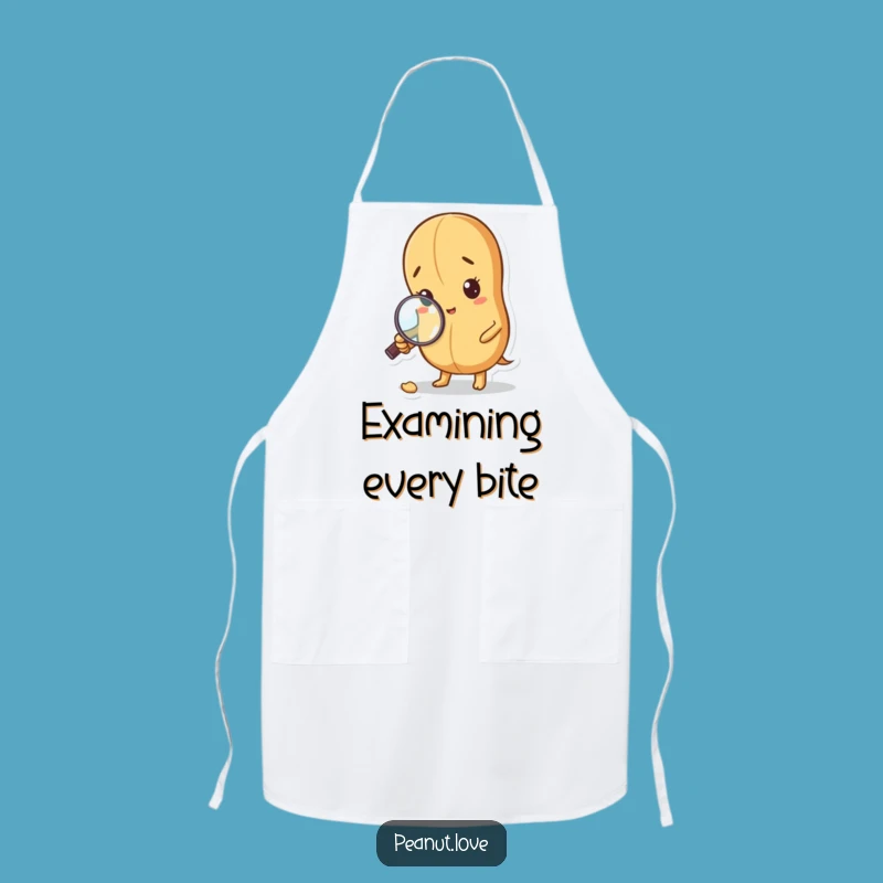 Funny Curious Peanut Apron - Chef's Detective Snack Kitchen Gift