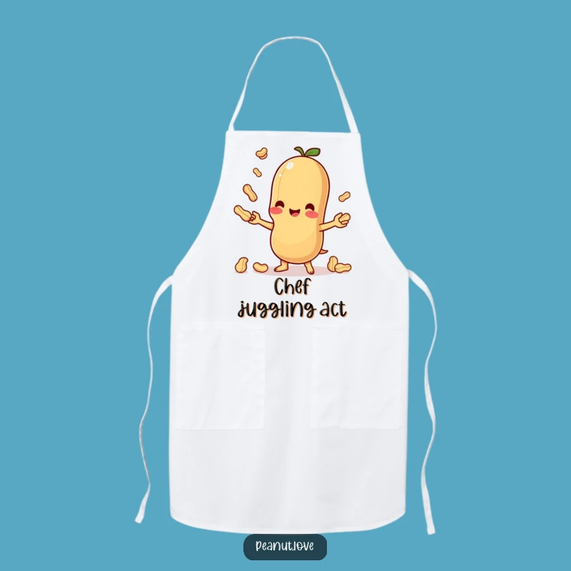 Funny Kawaii Peanut Juggling Apron - Your Hilarious Kitchen Assistant