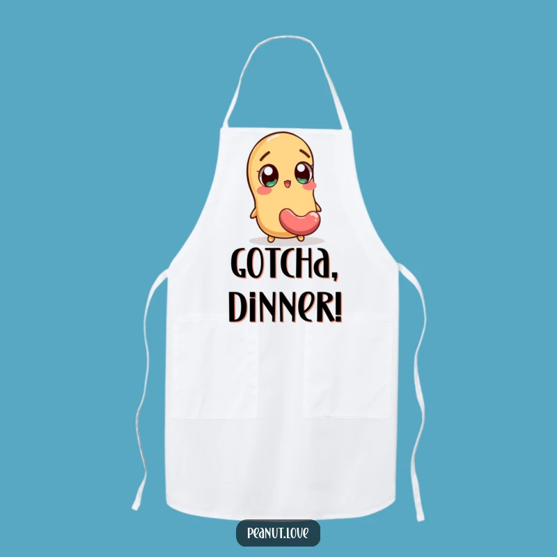 Funny Snack Time Apron, Excited Peanut Jellybean Drop, Humorous Cooking Gift