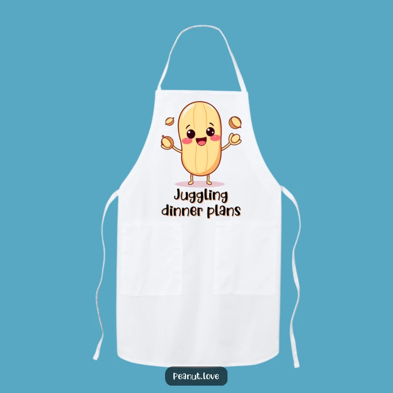 Funny Kawaii Peanut Juggler Apron: Cook with Cuteness & Skill, Fun Gift