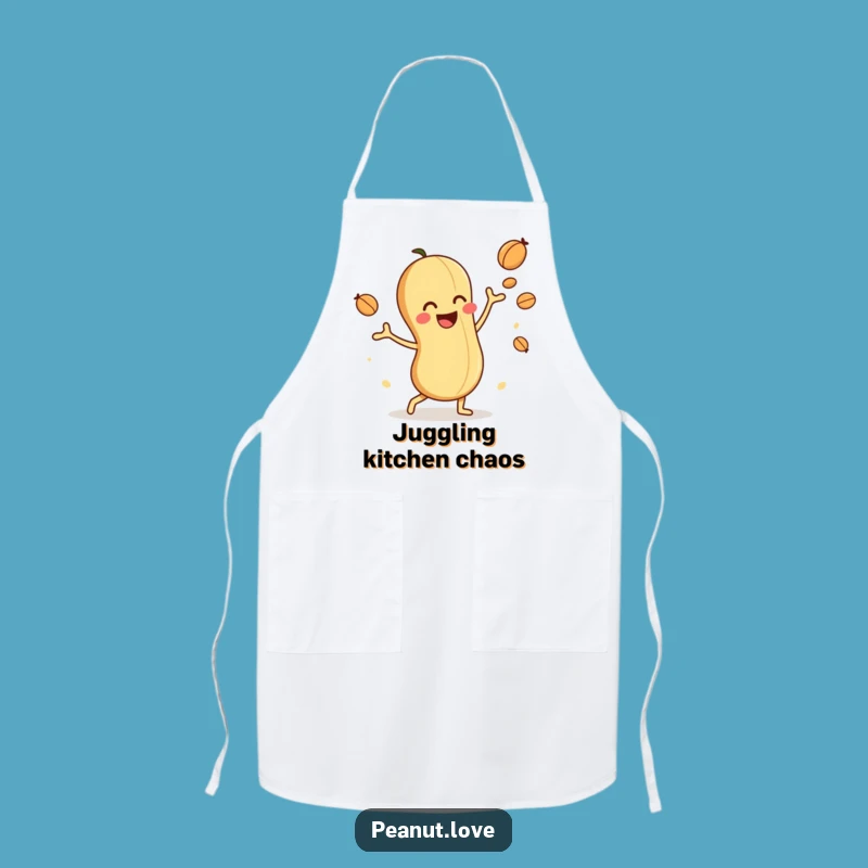Funny Peanut Juggler Apron: Hilarious Kitchenware for Playful Cooks