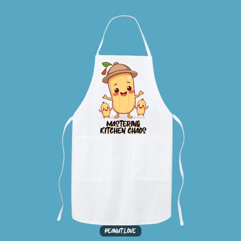Funny Peanut Juggler Apron - Whimsical Kitchen Fun, Perfect Chef Gift