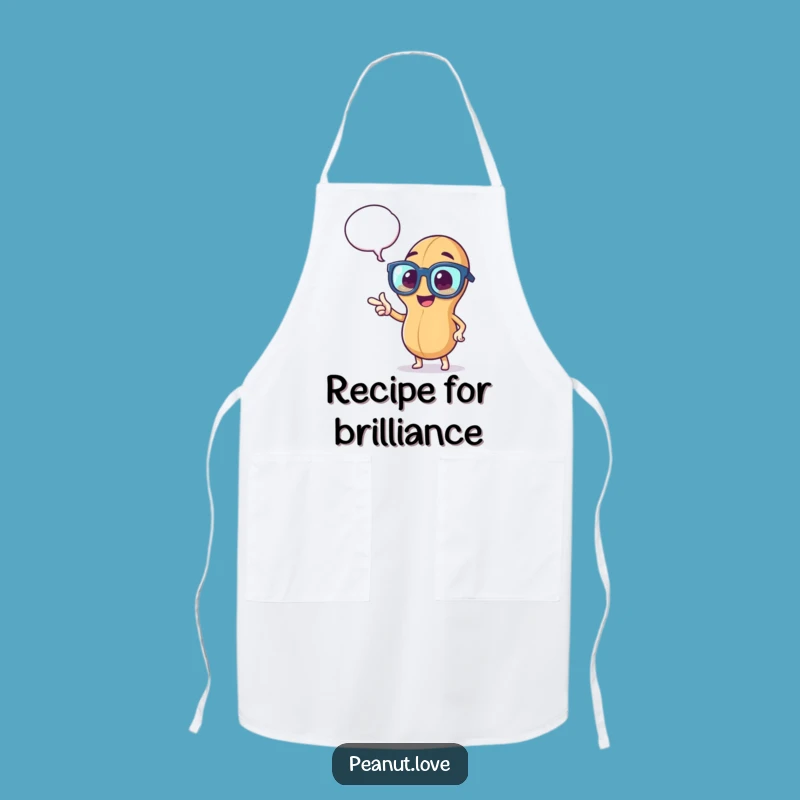 Funny Peanut Thinker Apron: Peppy Peanut Chef, Kitchen Inspiration, Perfect Funny Gift