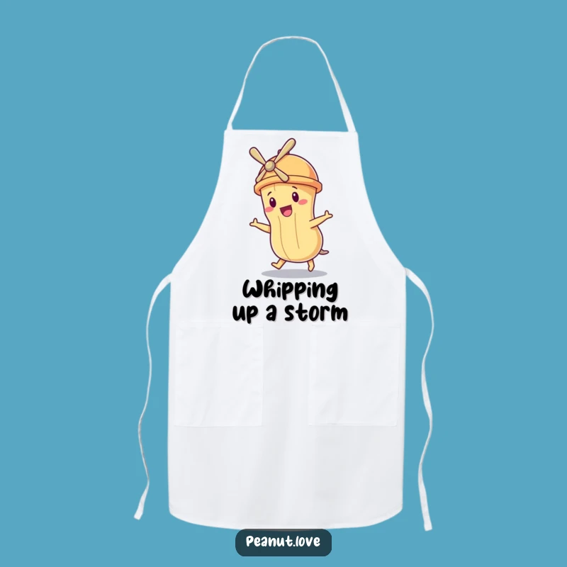 Funny Peanut Flight School Apron: Character Kitchen Wear for Aspiring Chefs