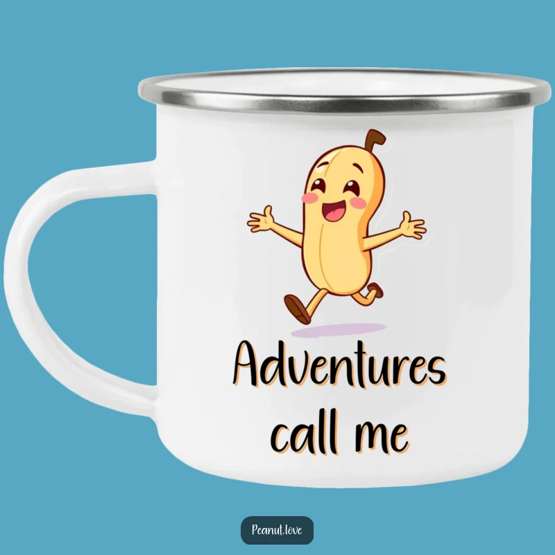 Funny Peanut Dash Camping Mug: Rugged Nutty Drinkware for Active Trails