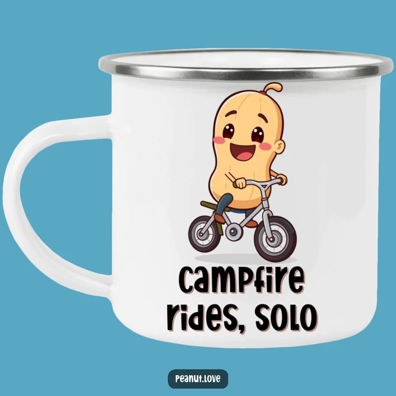 Funny Peanut Unicycle Camping Mug: Your Hilarious Companion for Balanced Adventures