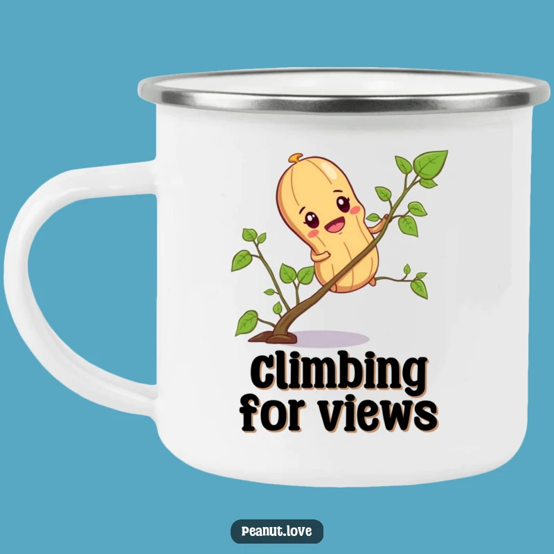 Funny Determined Peanut Camping Mug: Hilarious Drinkware for Ambitious Campers
