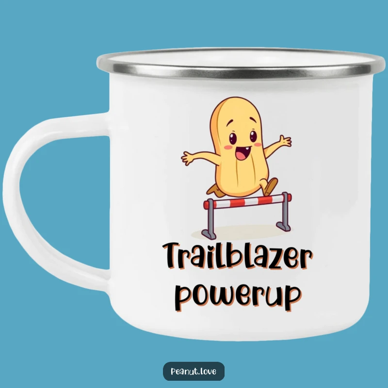 Funny Peanut Hurdler Camping Mug: Adventure-Ready Character, Perfect Gift