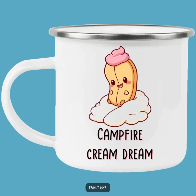 Funny Peanut Whipped Cream Camping Mug - Outdoor Dessert Sip Gift