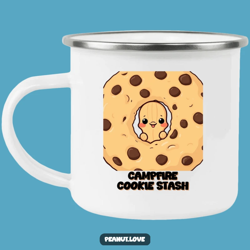 Funny Trail Cookie Mug, Peanut Hideout Camp Cup, Humorous Outdoor Gift