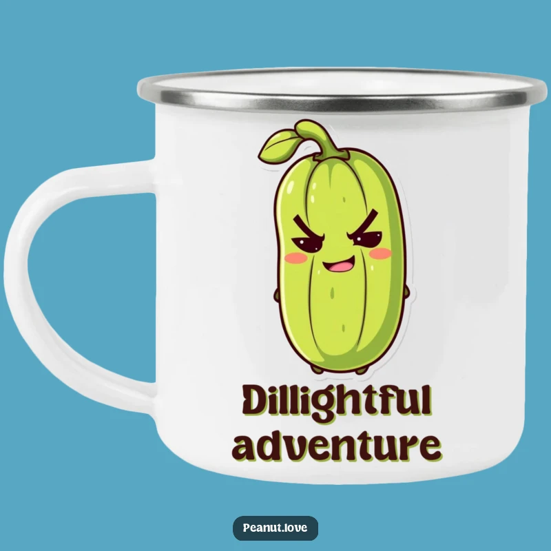 Funny Winking Pickle Camping Mug: Your Trail Buddy with a Twist