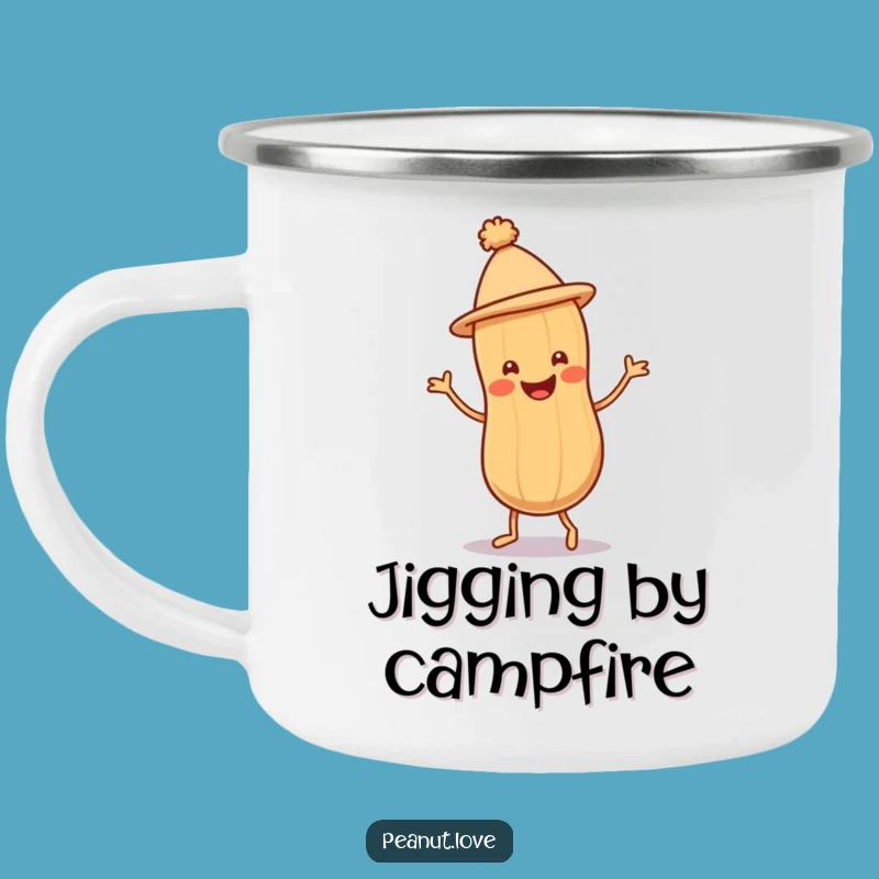 Funny Peanut Jig Camping Mug: Character Drinkware, Unique Funny Gift