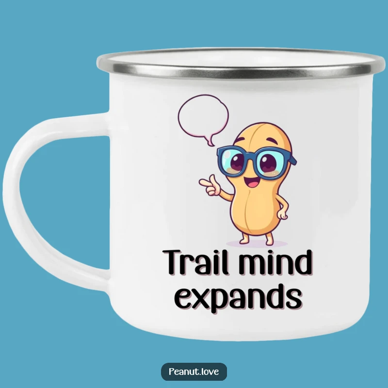 Funny Peanut Thinker Camping Mug: Peppy Peanut Outdoors, Durable & Hilarious, Great Funny Gift