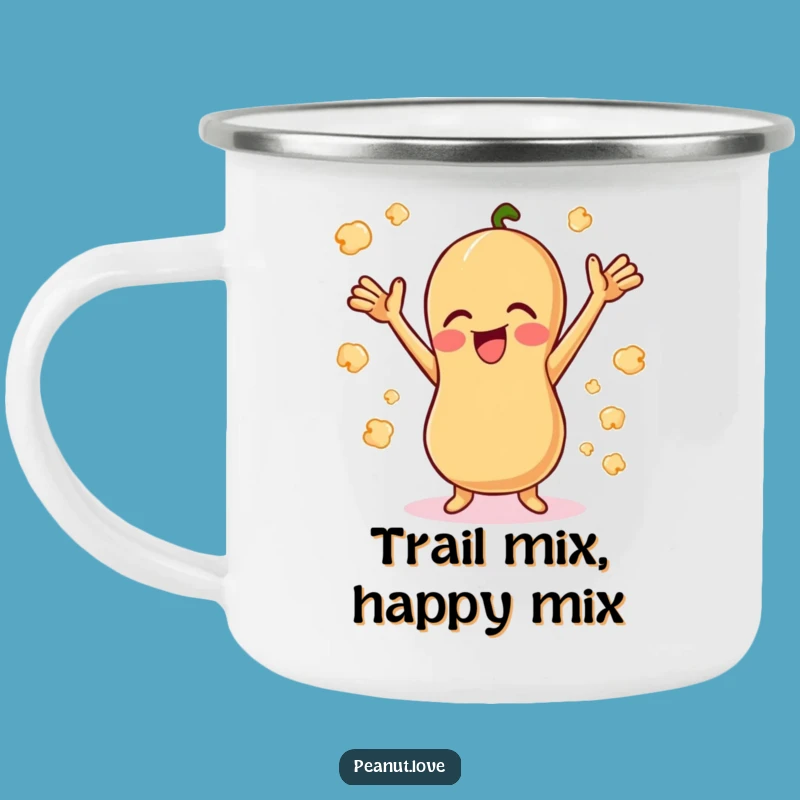 Funny Giggling Peanut Camping Mug - Outdoor Snack Cartoon Sip Gift