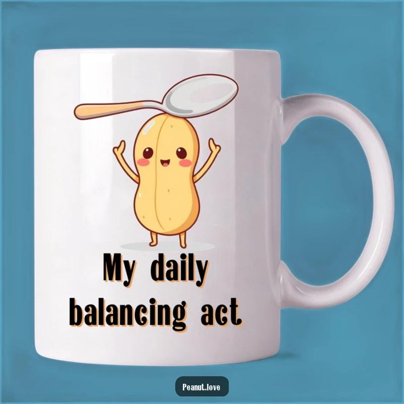 Funny Peanut Balance Mug: Silly Character Gift for Juggling Acts