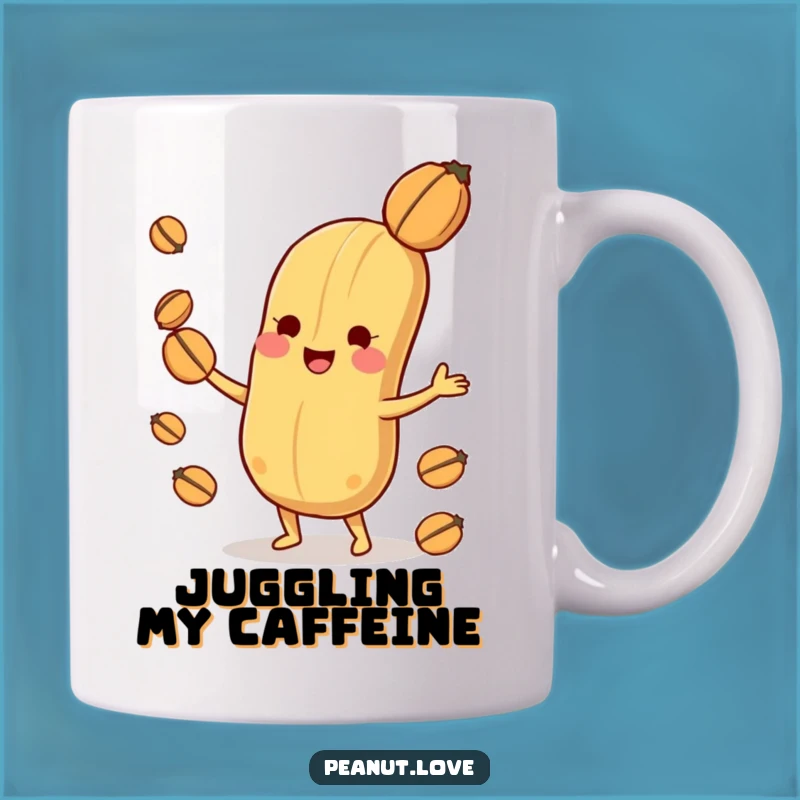 Funny Playful Peanut Mug: Nut Juggling Fun, Perfect Joyful Gift