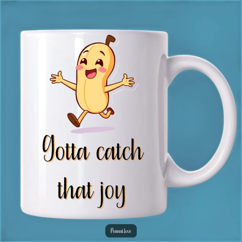 Funny Running Peanut Mug: Exciting Nutty Humor Gift for Energetic Souls