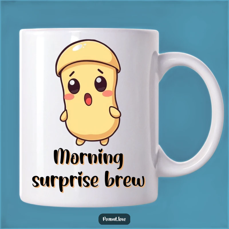 Funny Surprised Peanut Shell Mug - A Hilarious Revelation Gift