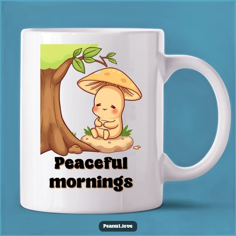 Funny Contented Peanut Mug - Peaceful Relaxation and Humor