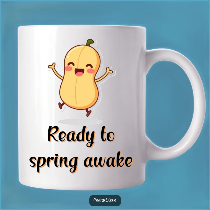Funny Jumping Peanut Mug - Excited Character, Perfect Gift for Energetic Souls