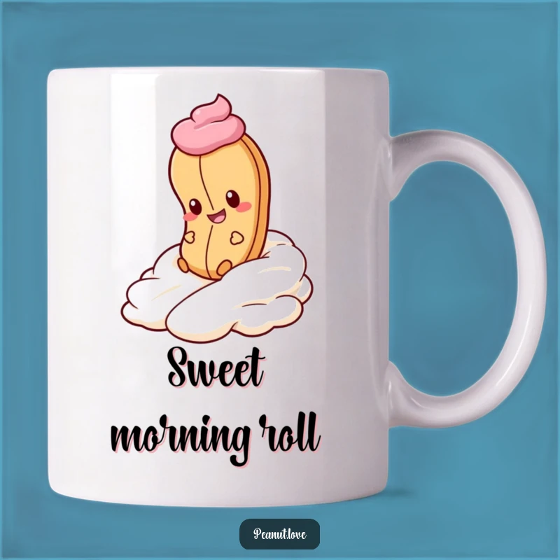 Funny Peanut Whipped Cream Mug - Hilarious Dessert Cartoon Gift
