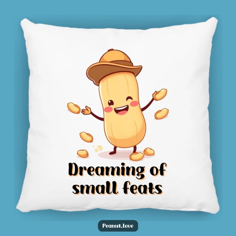 Funny Peanut Juggler Pillow: Cozy Tiny Peanut with Hat, Decorative & Hilarious, Great Funny Gift