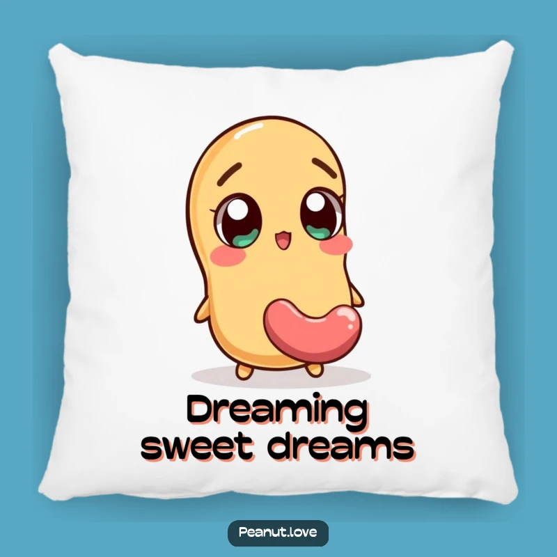 Funny Excited Peanut Pillow, Jellybean Moment Cushion, Comfy Humorous Decor