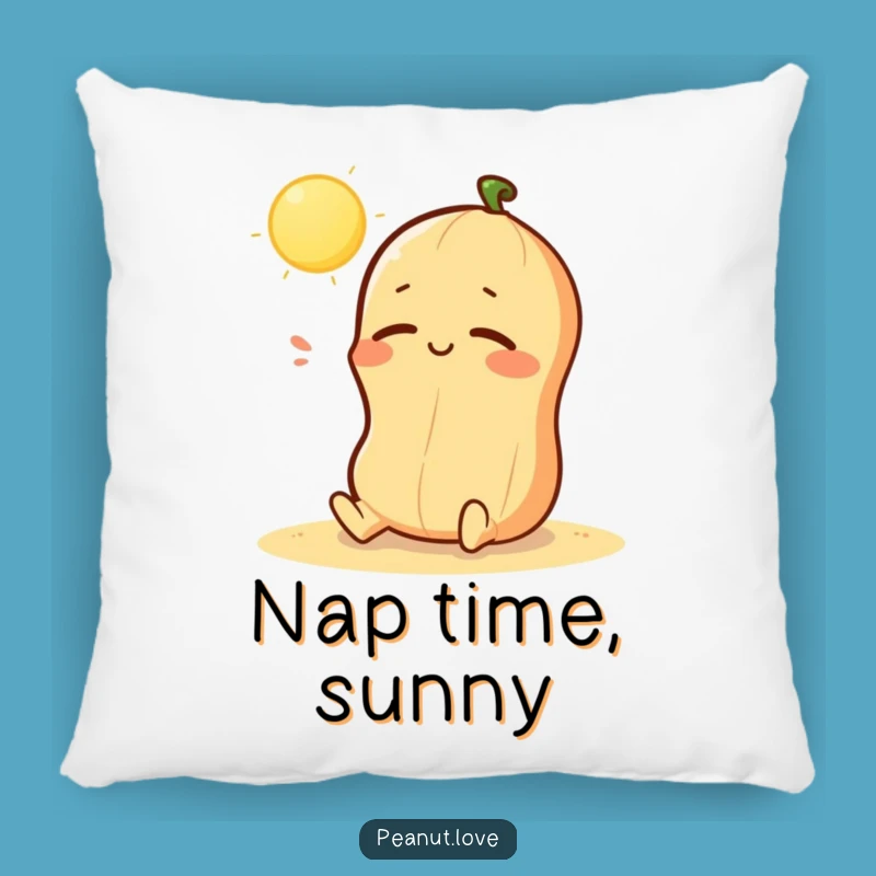 Funny Kawaii Peanut Sunbathing Pillow - Cozy Relaxation Cushion Gift