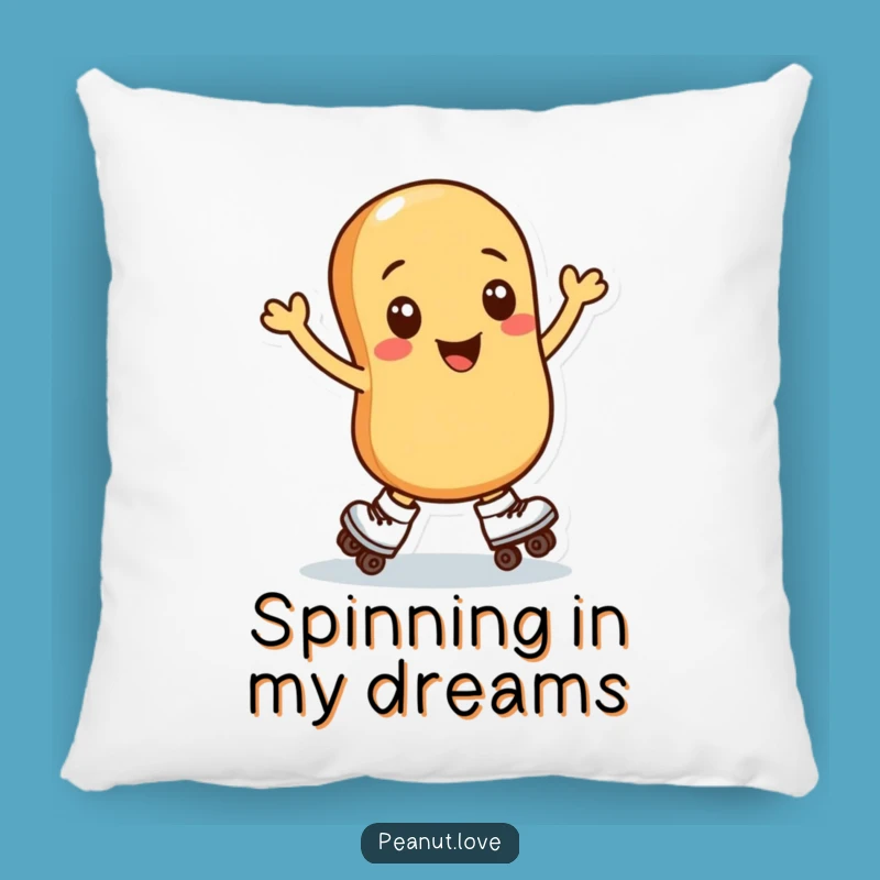 Funny Peanut Roller Skater Pillow: Cozy and Hilarious Nutty Comfort for Your Home