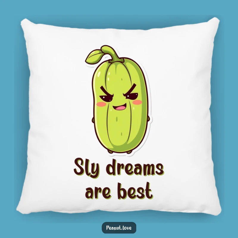 Funny Winking Pickle Pillow: Snuggle Up with a Sly Grin