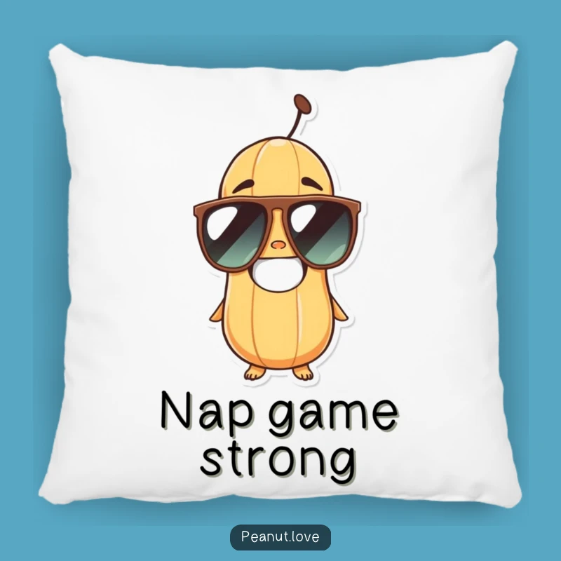 Funny Peanut Sunglasses Pillow - Comfy & Hilarious Decorative Accent