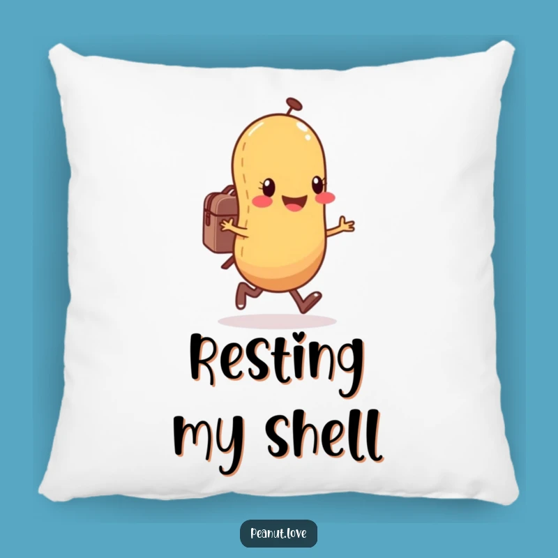 Funny Peanut Skips Pillow - Happy Character Comfy Travel Companion