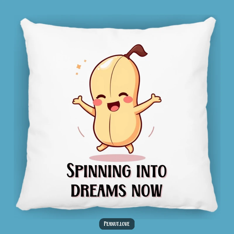 Funny Dizzy Peanut Pillow: Comfy Spinning Character Decor