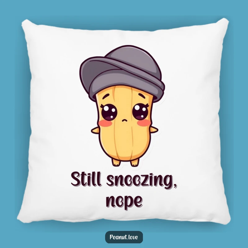 Funny Kawaii Peanut Pillow: Surprised Character Cushion for Cozy Reactions