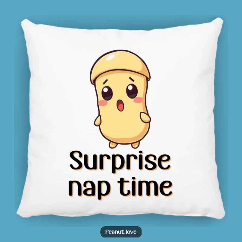 Funny Surprised Peanut Pillow - Cozy Comfort with a Hilarious Twist