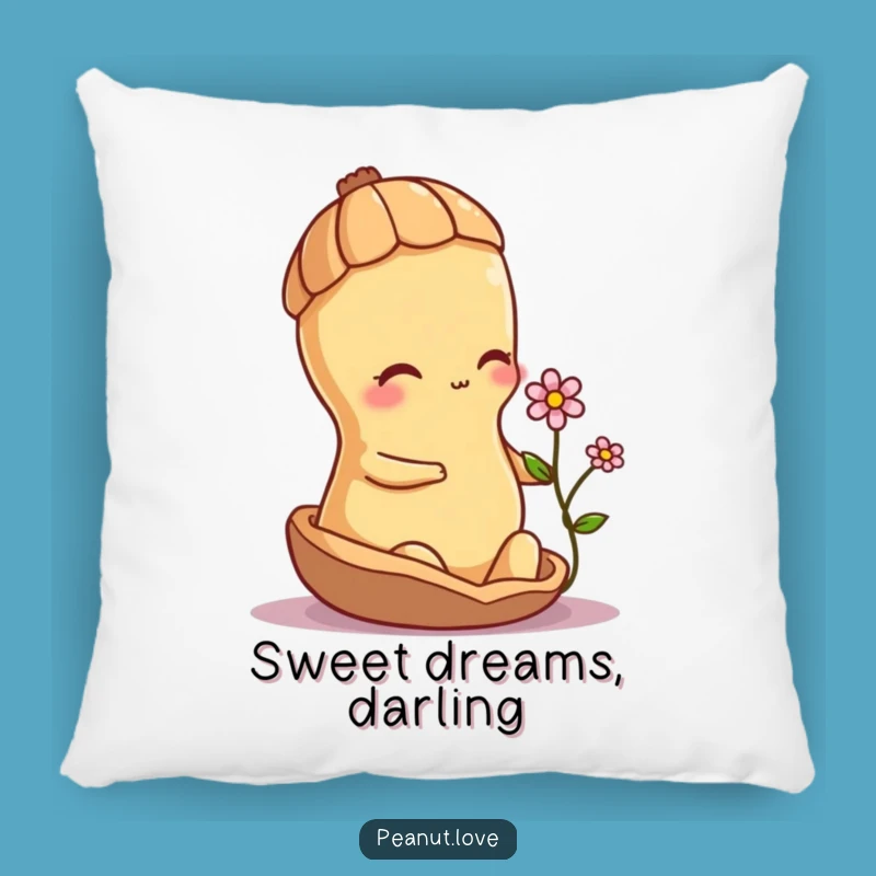 Funny Shy Peanut Flower Pillow - Soft Comfort with a Sweet Touch