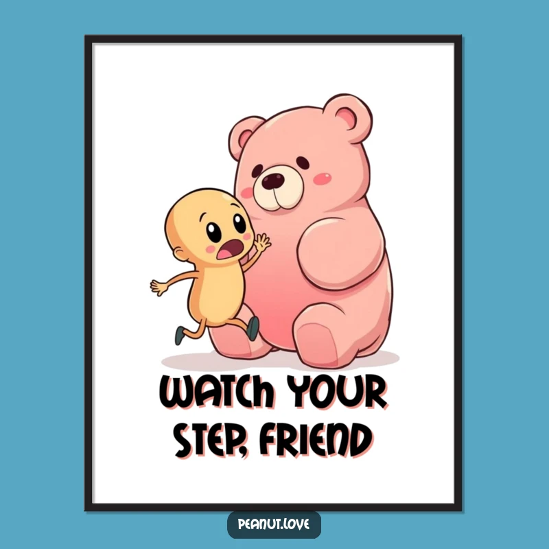 Funny Peanut Gummy Bear Digital Art: Hilarious Tripping Artwork for Instant Giggles