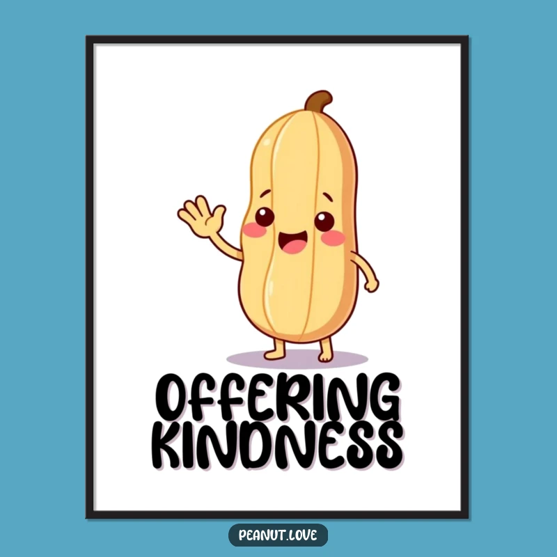 Funny Welcoming Peanut Digital Art: Nutty Printable for Cheerful Decor