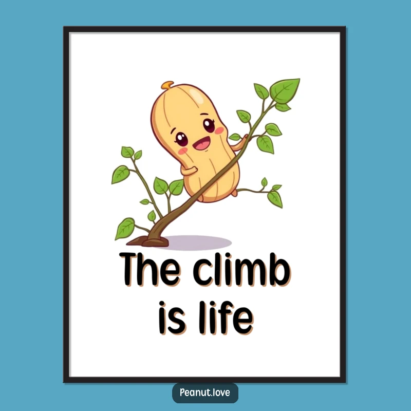 Funny Determined Peanut Digital Art: Hilarious Decor for Motivated Spaces