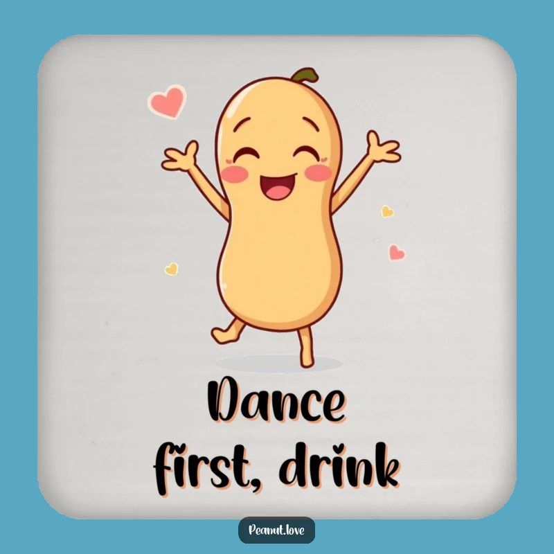 Funny Peanut Dance Coaster: Joyful Protector - A Fun Funny Gift for Tables!