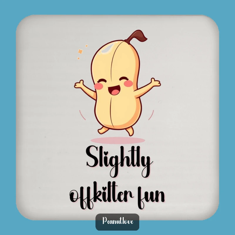 Funny Dizzy Peanut Coaster: Protect Surfaces with Spinning Joy