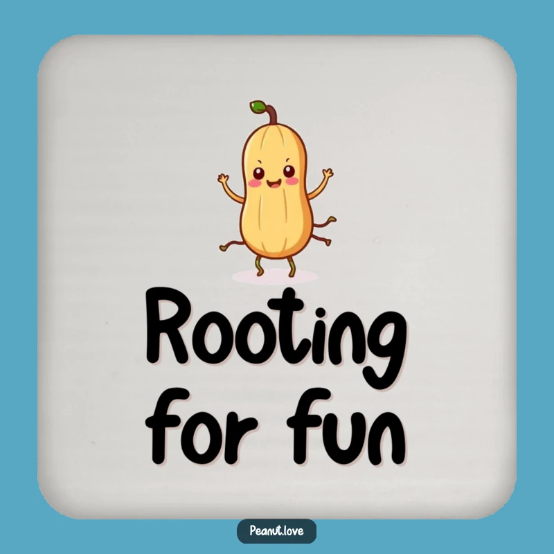 Funny Kawaii Peanut Coaster Set: Silly Dancing Rooted Nut Protection, Chic Funny Gift