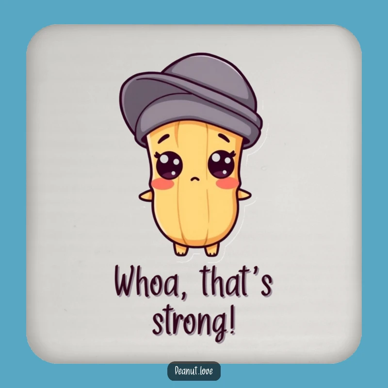 Funny Kawaii Peanut Surprise Coaster: Surprised Character Table Gift