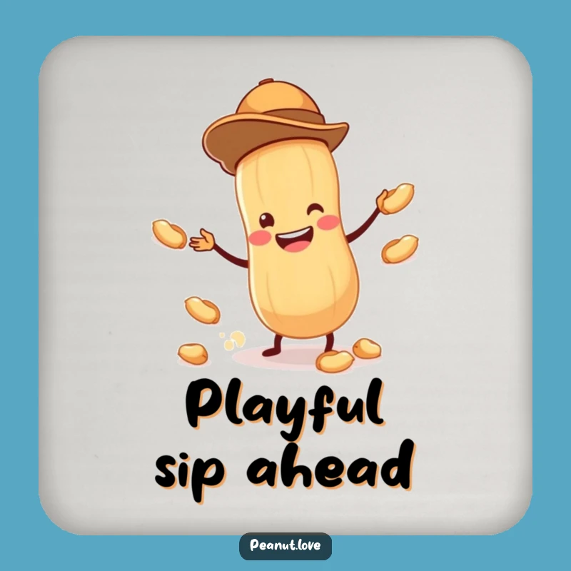 Funny Peanut Juggler Coaster: Tiny Peanut Protector, Stylish & Hilarious, Perfect Funny Gift