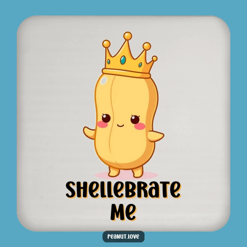 Funny Peanut King Coaster: Regal Nutty Protection for Your Surfaces