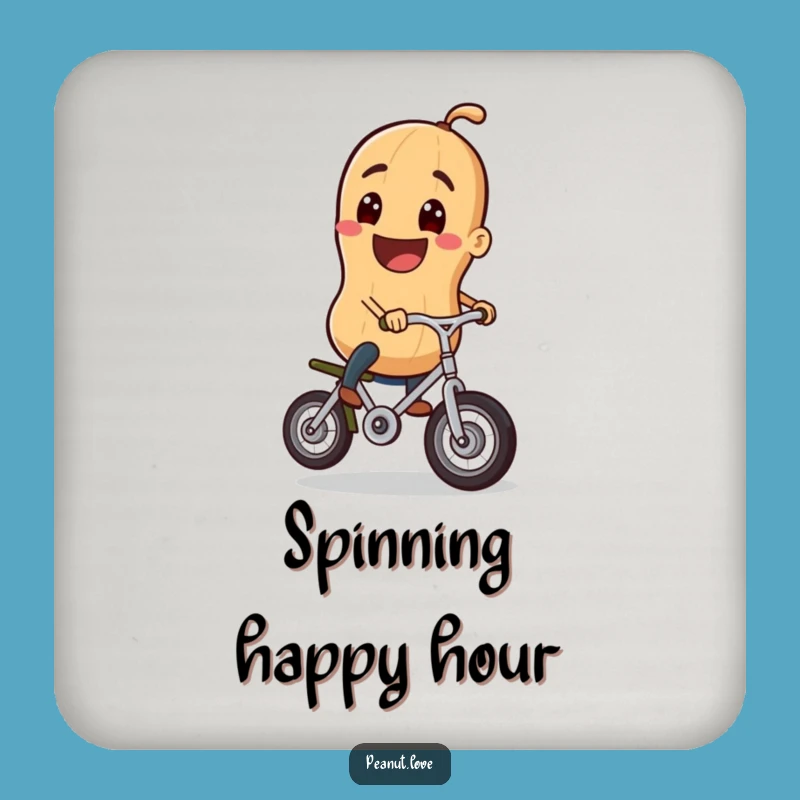 Funny Peanut Unicycle Coasters: Protect Surfaces with Hilarious Balanced Art