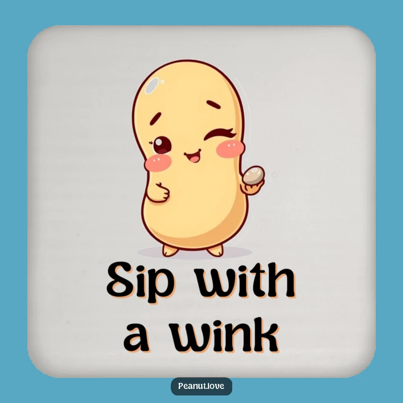 Funny Playful Pebble Coaster: Nutty Protection for Cheeky Drinks