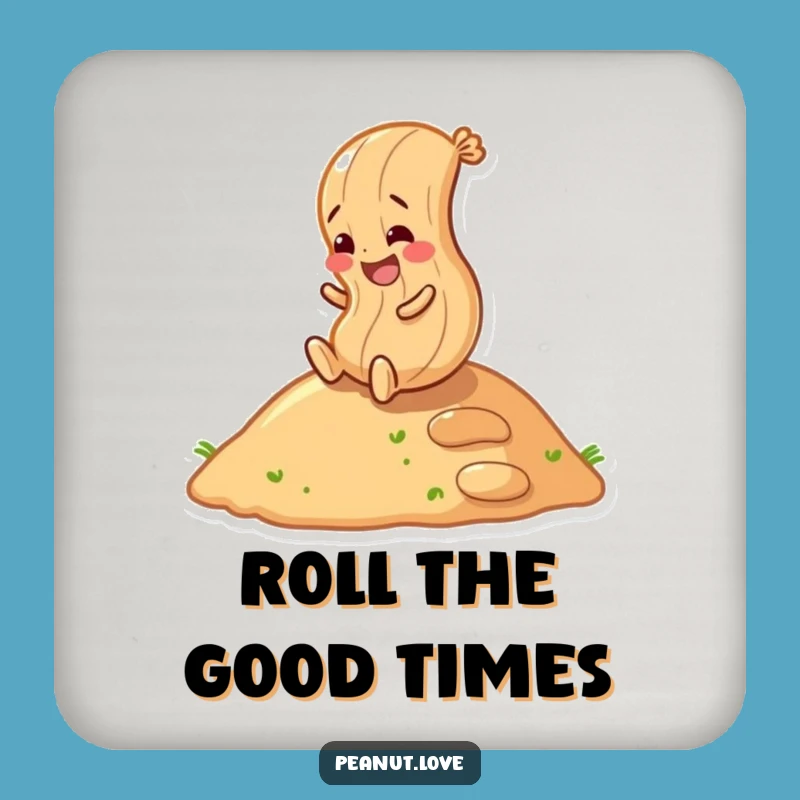 Funny Rolling Peanut Coaster: Protect Surfaces with Joy, Fun Funny Gift